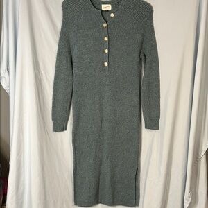 Universal Thread Green Knit Long Sleeve Sweater Dress XS